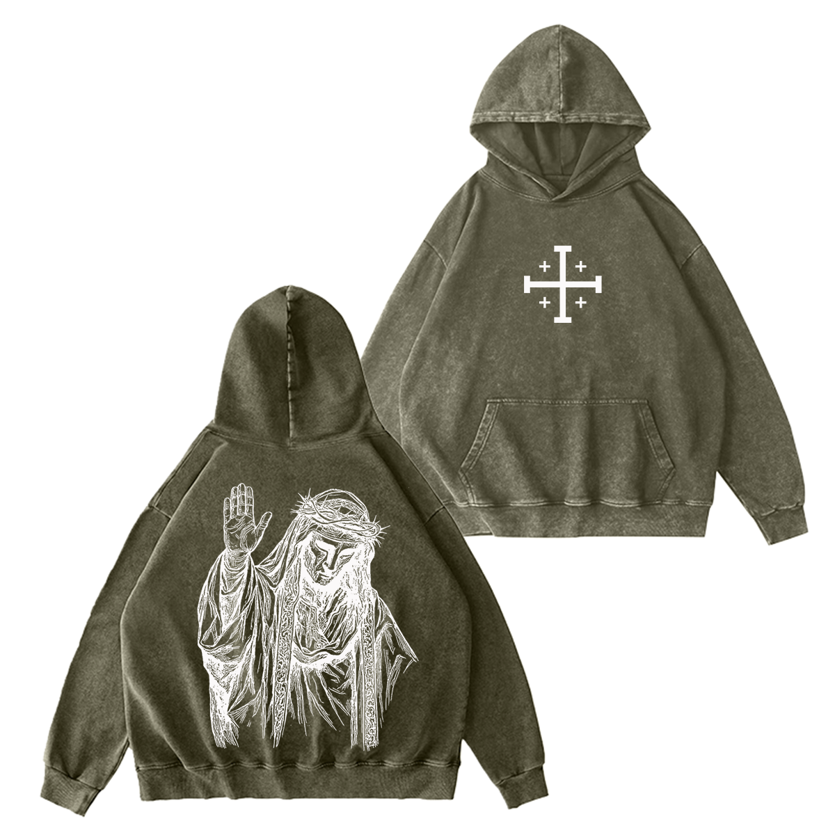 Baldwin IV never gave in to illness King of Jerusalem Washed Unisex T-Shirt/Crewneck/Hoodie