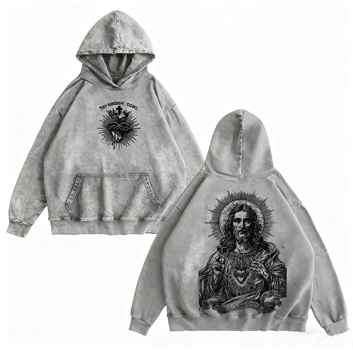 Sacred Heart of Jesus Vintage Washed T-shirt/Crewneck/Hoodie