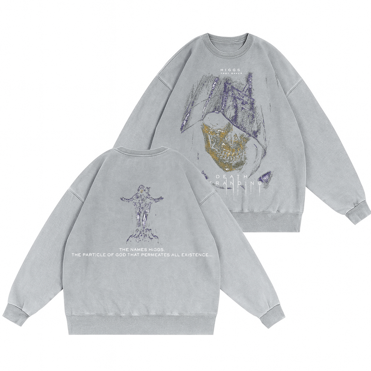 Death Stranding - Higgs Unisex Washed Crewneck Sweatshirt