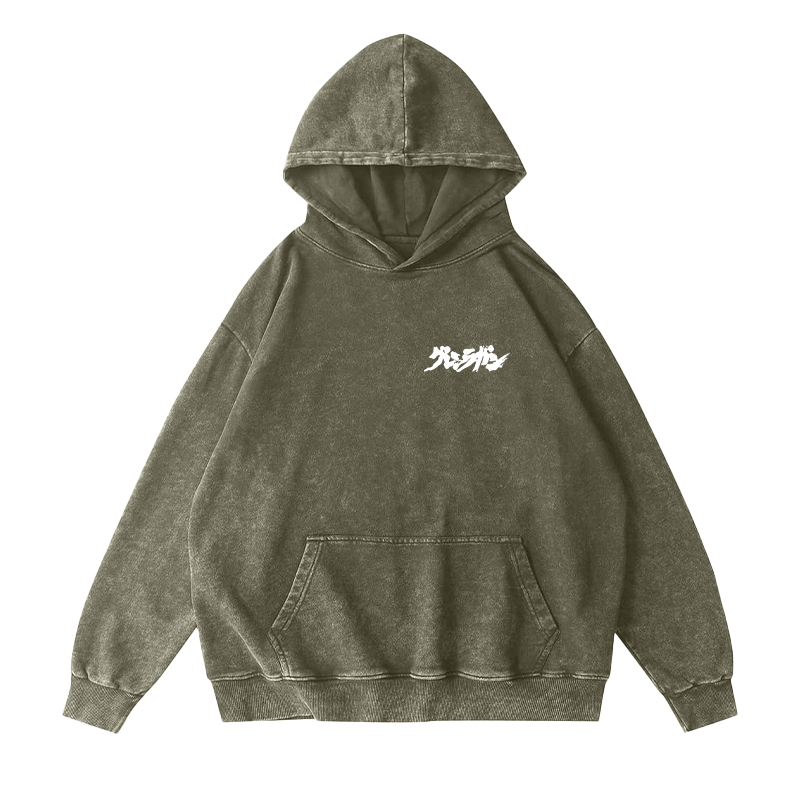 Gurren Lagann Unisex Washed Hoodie