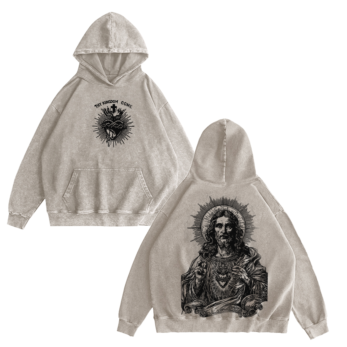 Sacred Heart of Jesus Vintage Washed T-shirt/Crewneck/Hoodie