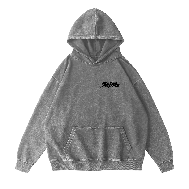 Gurren Lagann Unisex Washed Hoodie