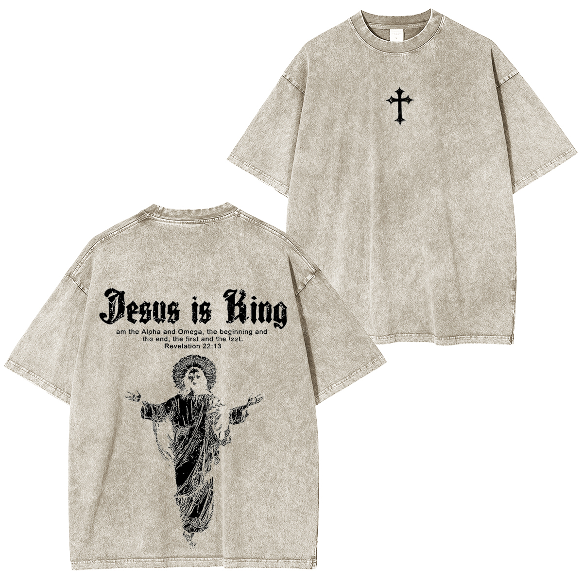 Jesus Is King Vintage Game Washed Unisex T-Shirt