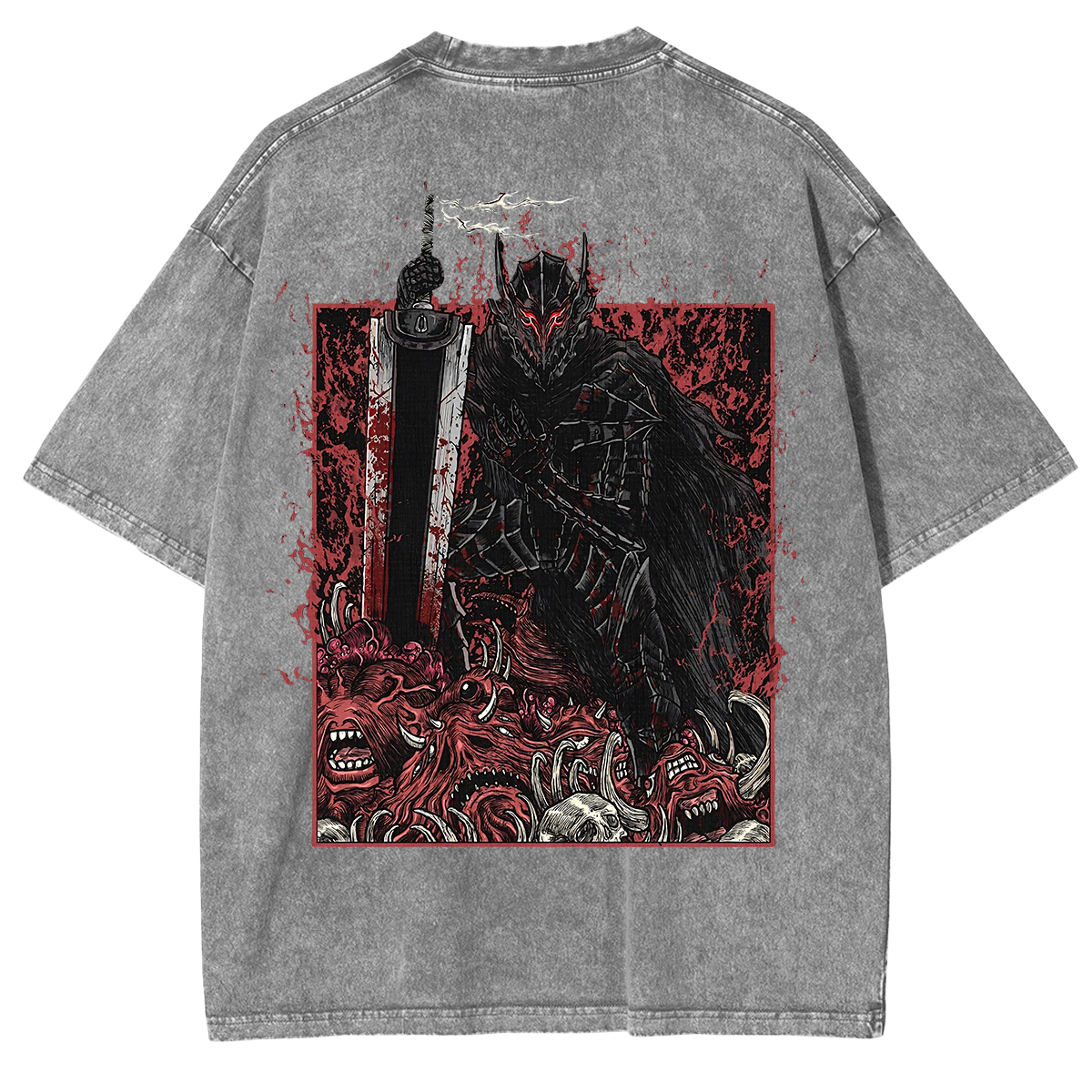 Guts Cursed Armor Grim Unisex Washed T-Shirt