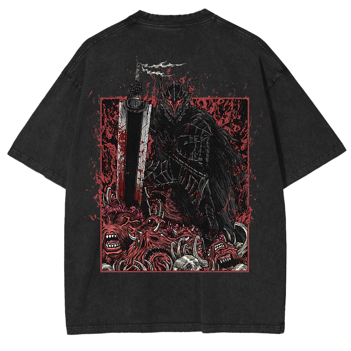 Guts Cursed Armor Grim Unisex Washed T-Shirt