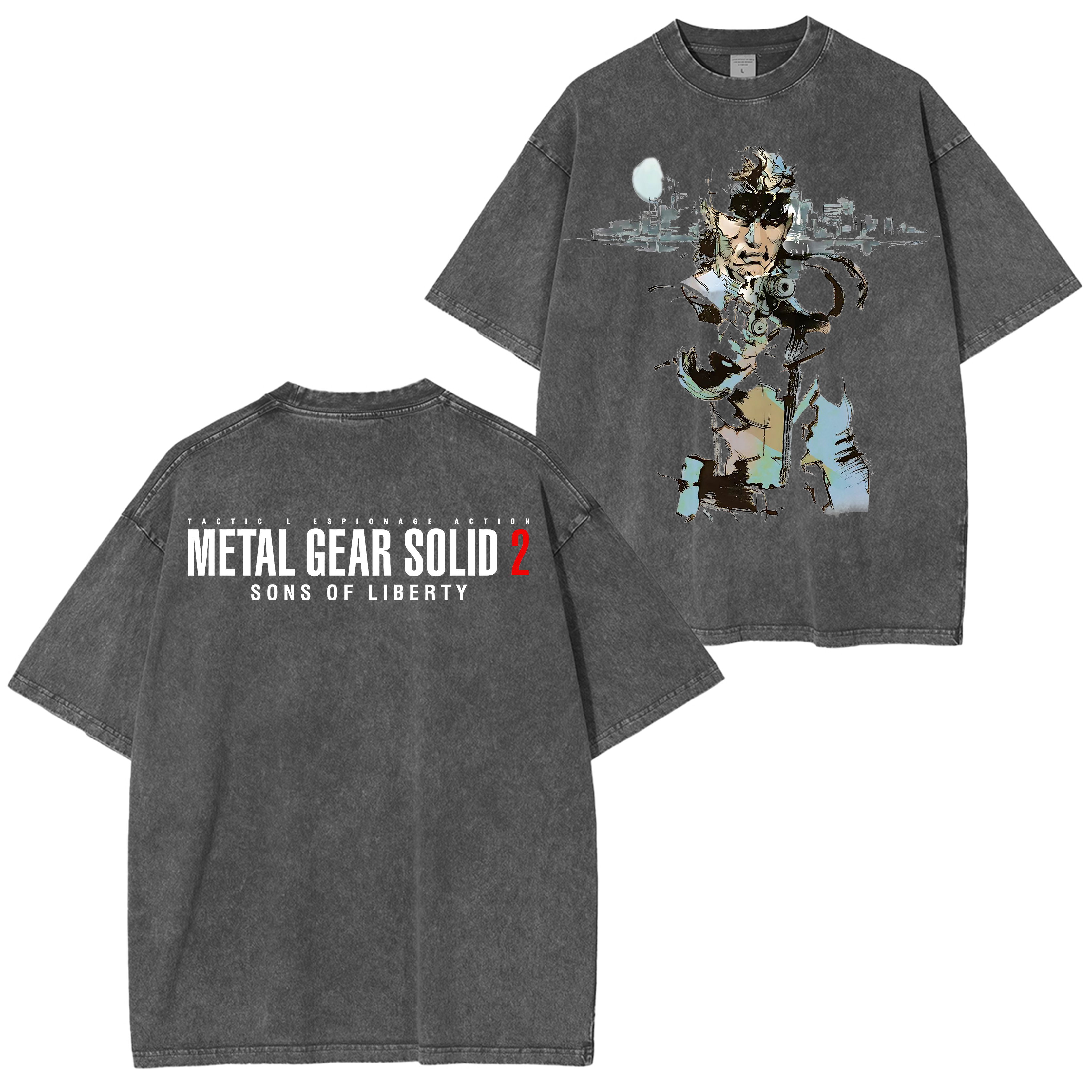 Metal Gear Solid 2: Sons of Liberty Unisex Washed T-Shirt