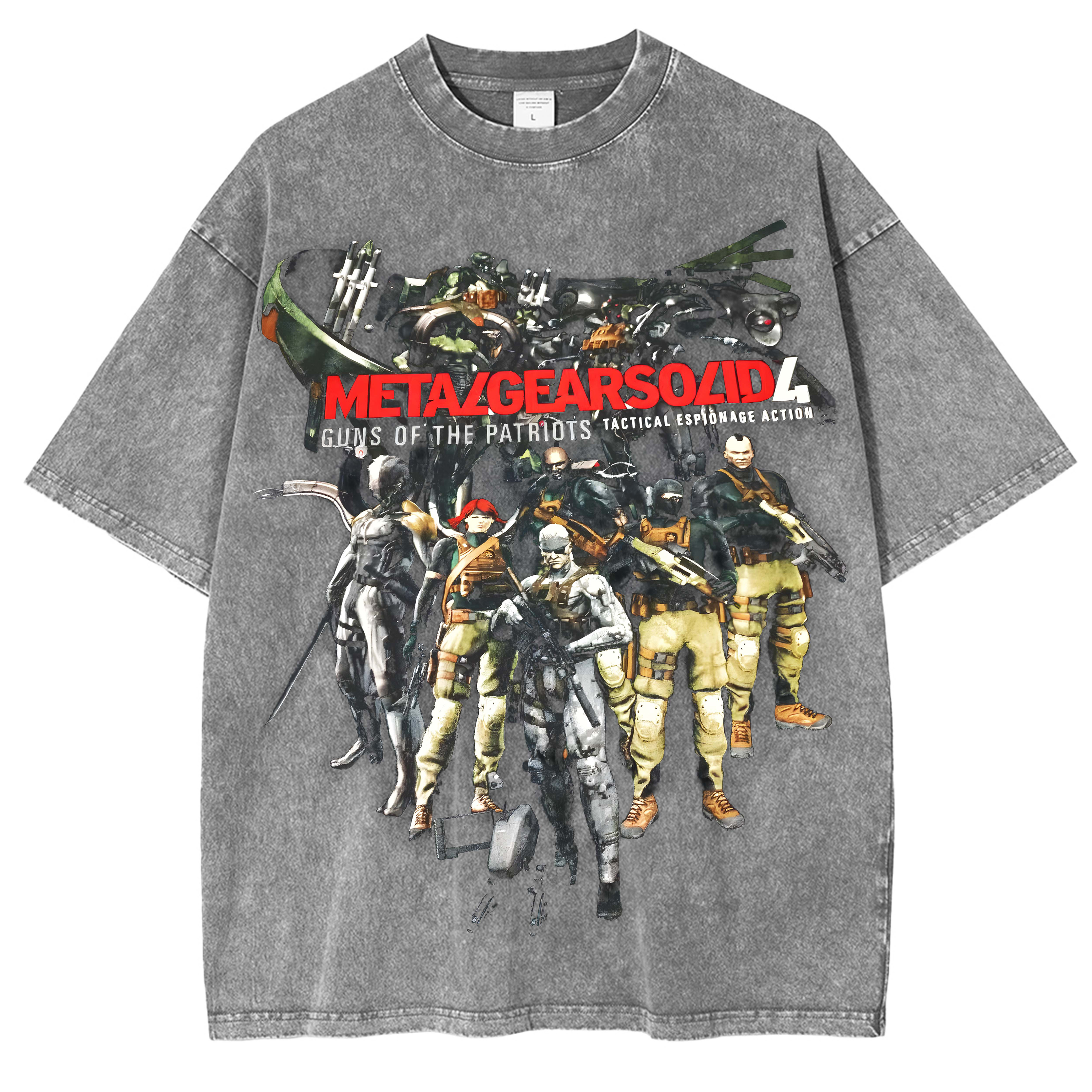 Vintage Metal Gear Solid 4 Video Game Unisex Washed T-Shirt