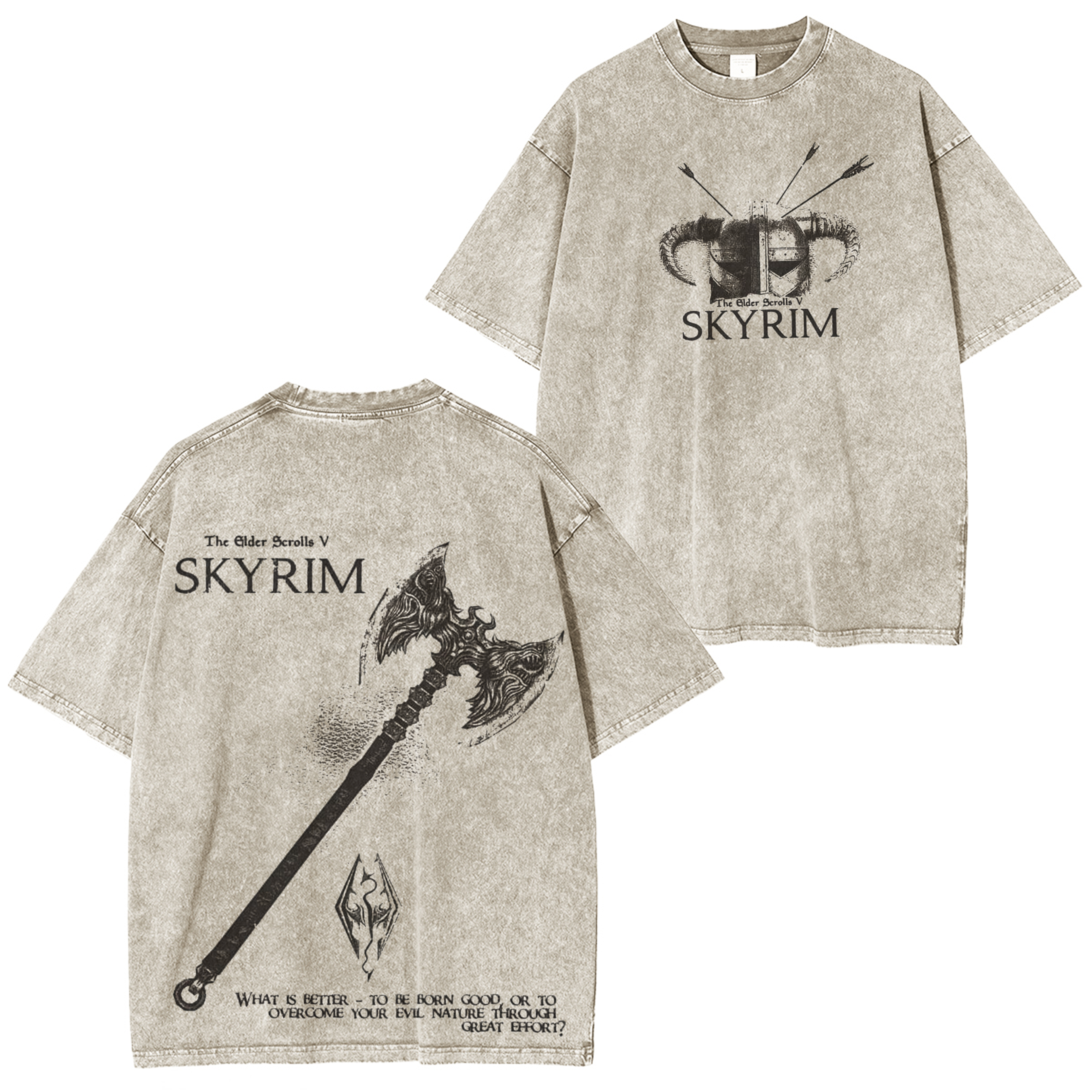 The Elder Scrolls V Vintage Unisex Washed T-Shirt