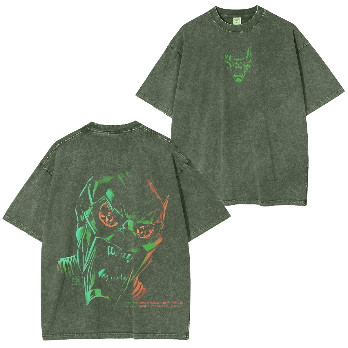 Green Goblin Unisex Washed T-shirt/Crewneck/Hoodie