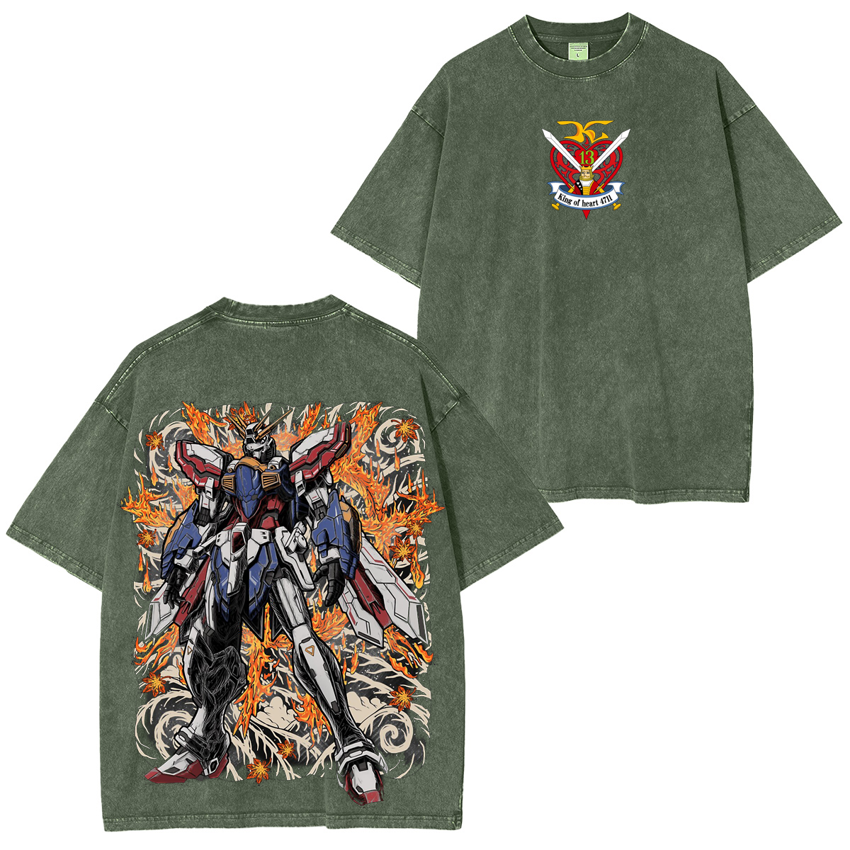 Mobile Fighter G Gundam Unisex Washed T-shirt/Crewneck/Hoodie