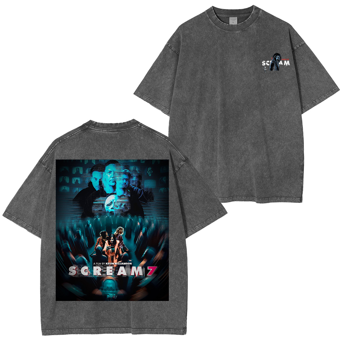 Scream7 Unisex Washed T-shirt/Crewneck/Hoodie