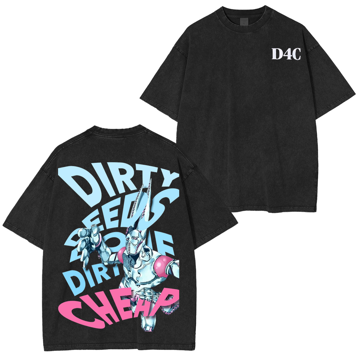 D4C JoJo's Bizarre Adventure Washed T-shirt/Crewneck/Hoodie