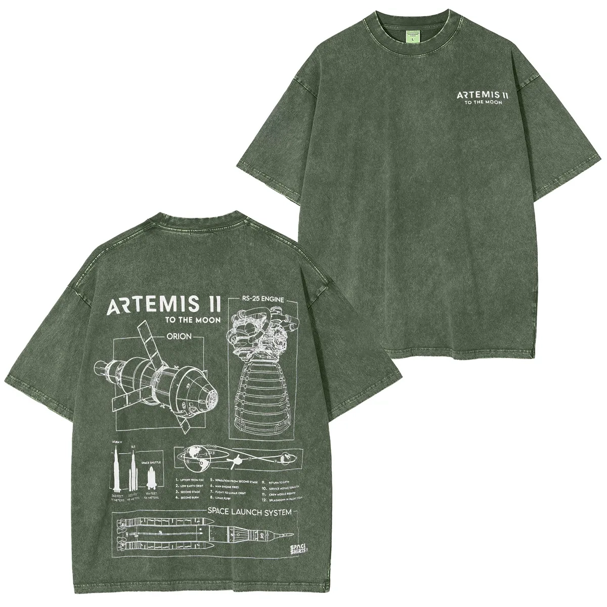 Artemis II Washed T-shirt/Crewneck/Hoodie
