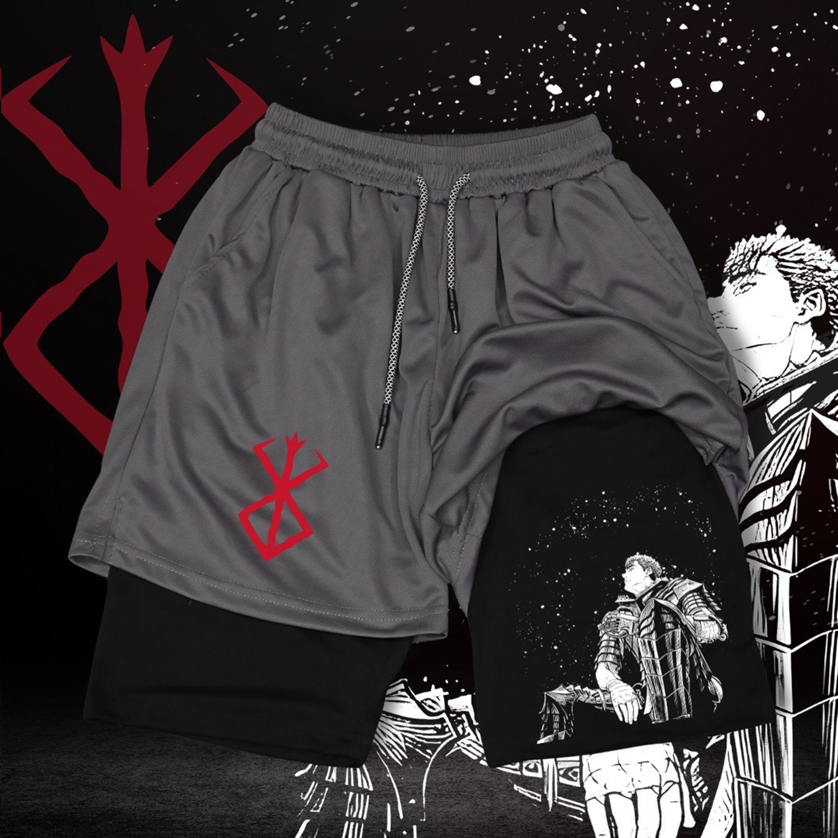 Berserk Anime Gym Shorts