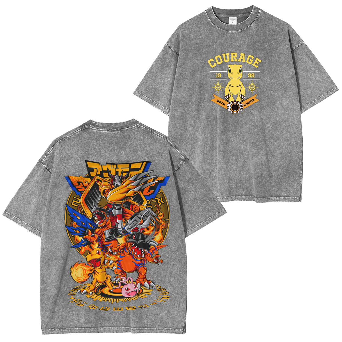 Digimon Metalgarurumon Washed T-shirt/Crewneck/Hoodie