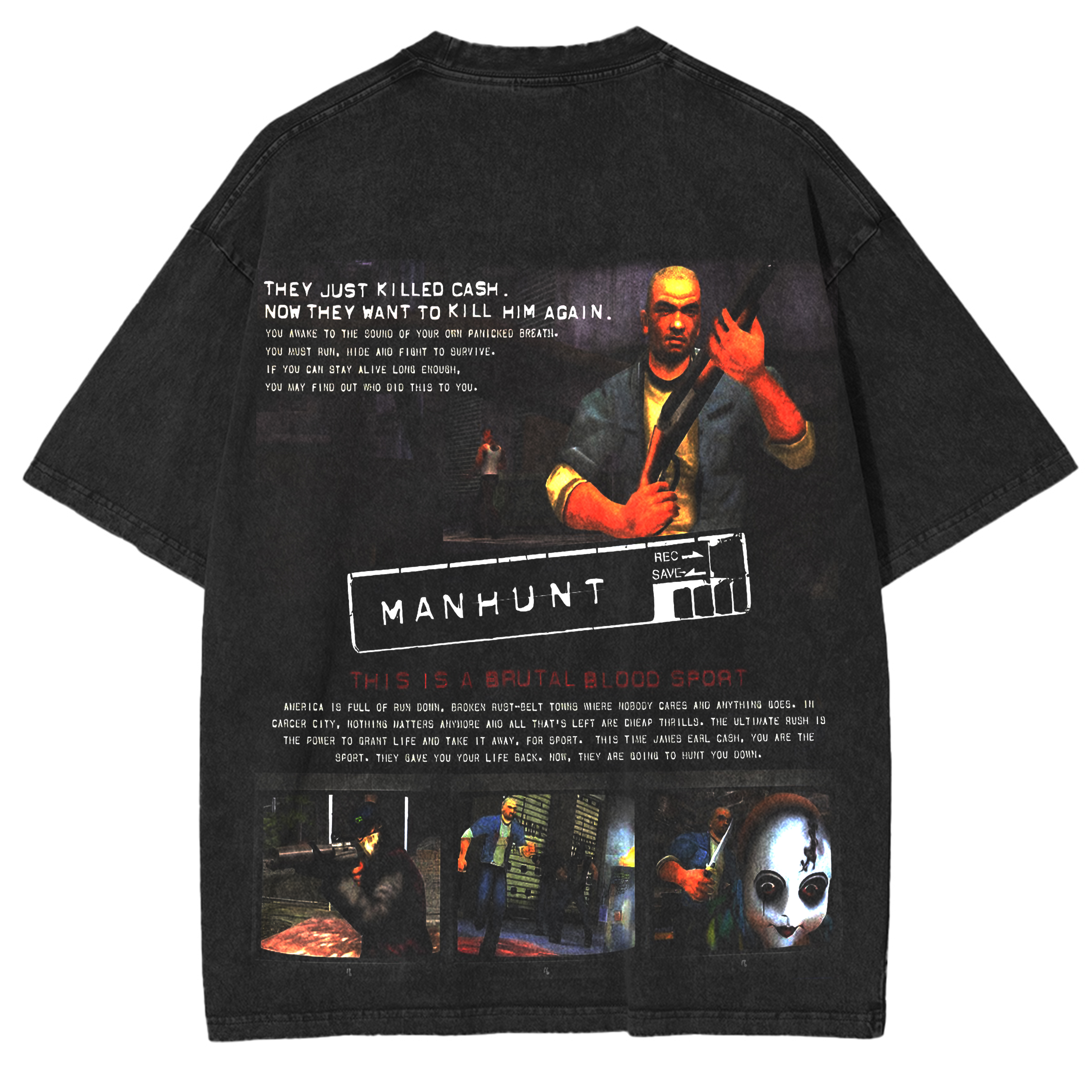 Manhunt Unisex Washed T-Shirt