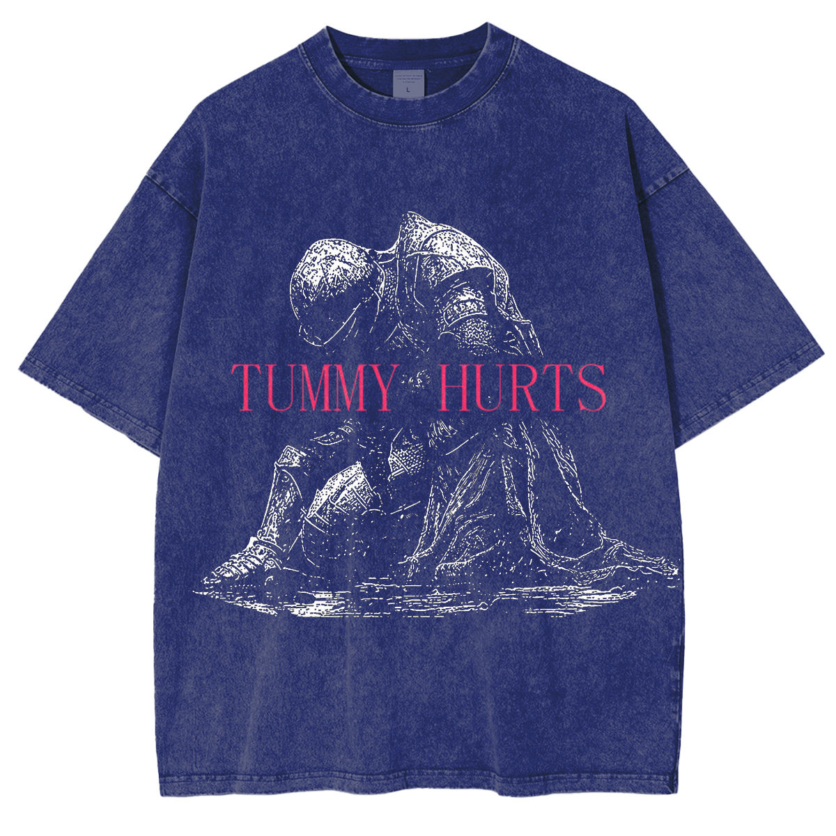 Tummy Hurts Funny Medieval Knight Washed T-shirt/Crewneck/Hoodie