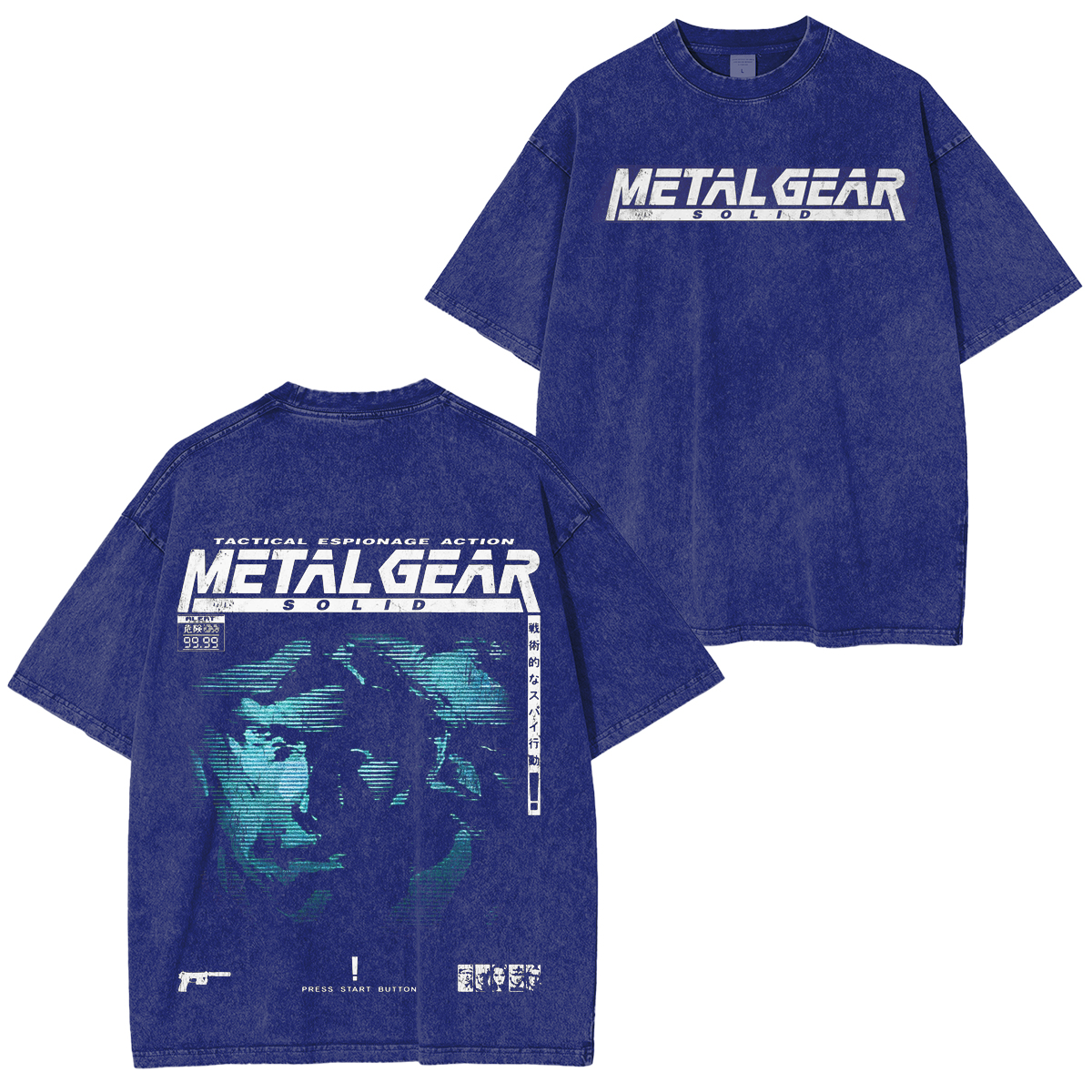 Retro Comfort Colors Start Game Metal Gear Solid Washed T-shirt/Crewneck/Hoodie