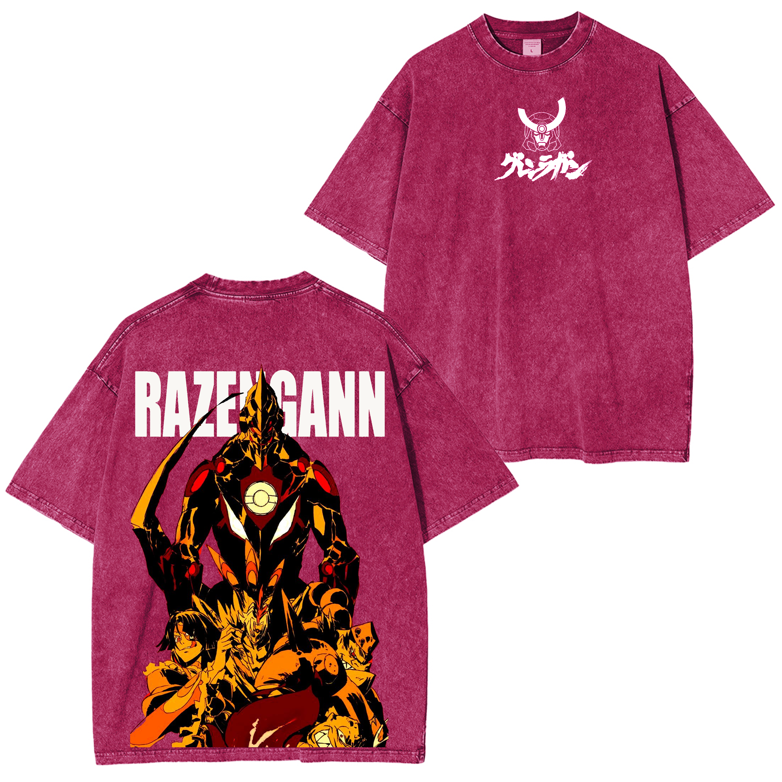 Tengen Toppa Gurren Lagann Vintage Unisex Washed T-Shirt