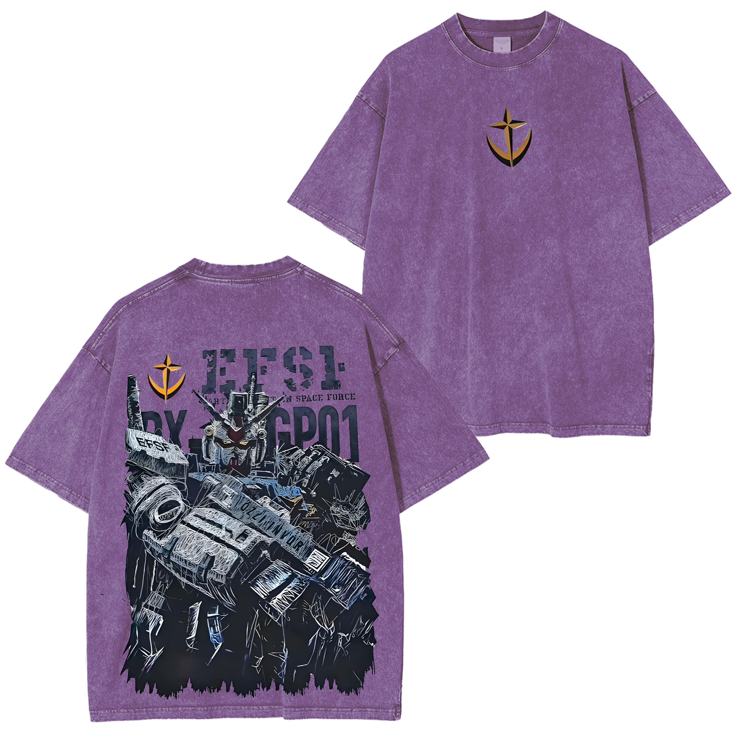 Providance Mobile Suit Gundam Vintage Unisex Washed T-Shirt