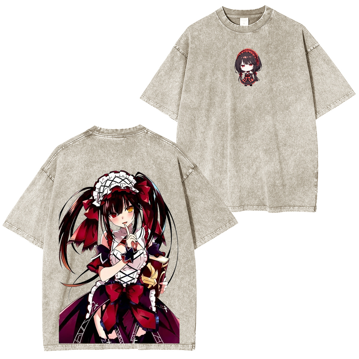 DATE A LIVE- Tokisaki Kurumi Vintage washed T-shirt/Crewneck/Hoodie