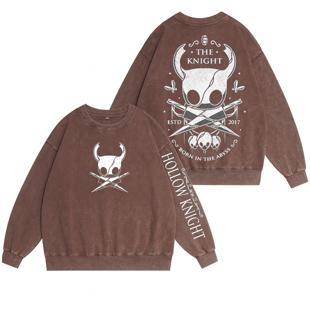 Hollowknight Unisex Washed Crewneck Sweatshirt