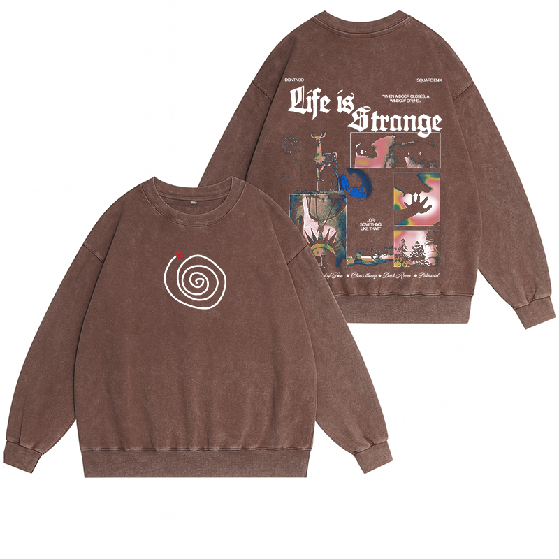 Life Is Strange Unisex Washed Crewneck Sweatshirt