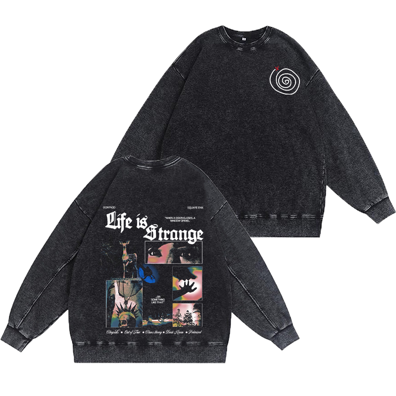 Life Is Strange Unisex Washed Crewneck Sweatshirt