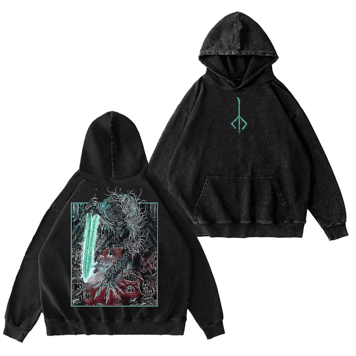 Bloodborne Ludwig The Accursed Holy Blade Grim Unisex Washed Hoodie