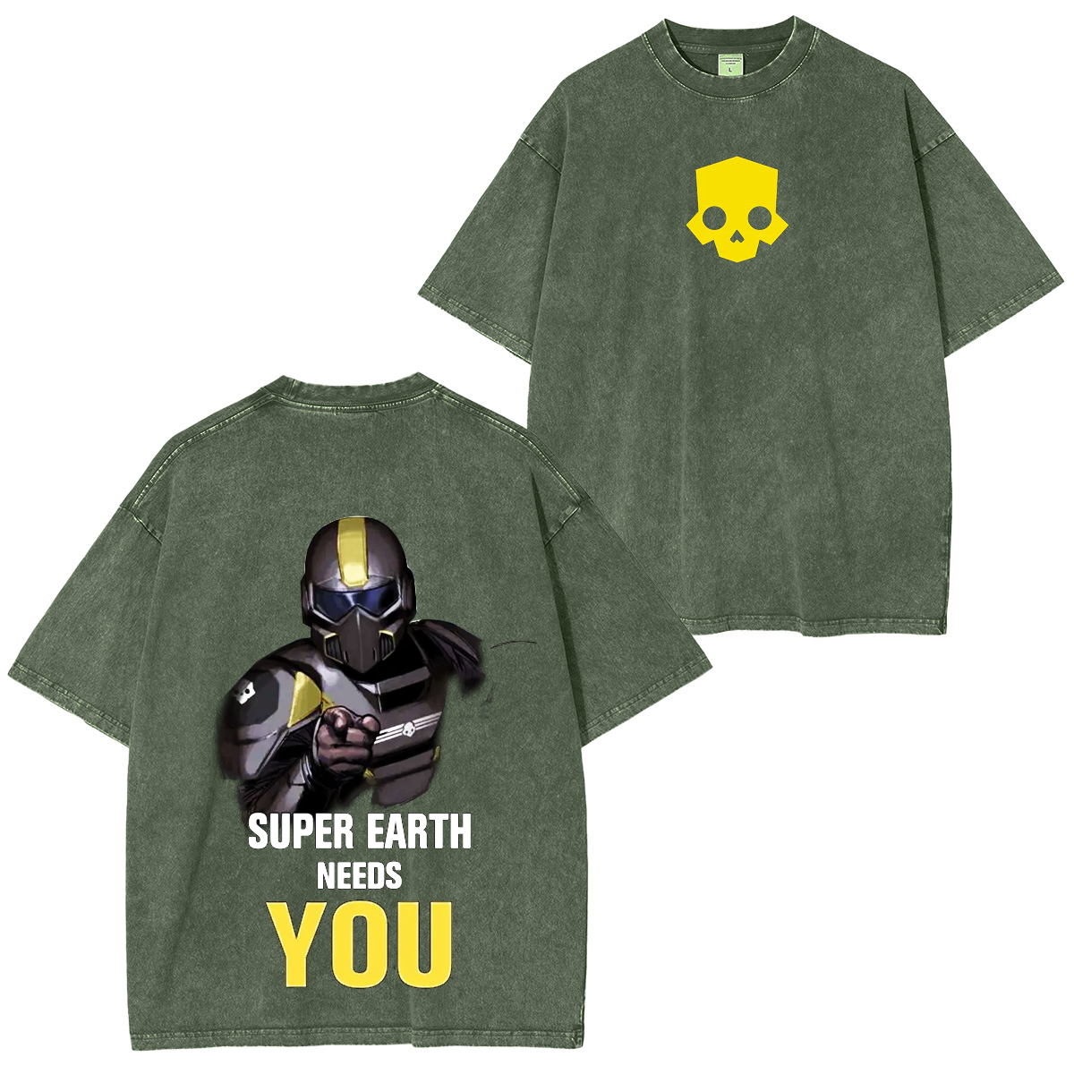 Playera Helldivers 2 Vintage Washed Unisex T-Shirt