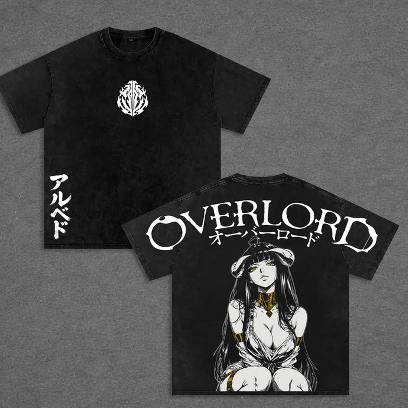 OVERLORD Albedo X Ainz Washed T-shirt/Crewneck/Hoodie