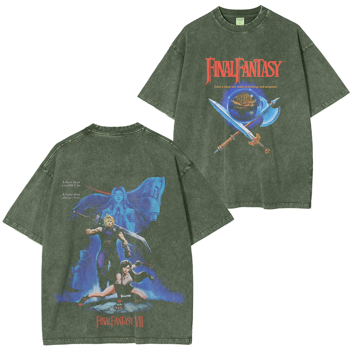 Final Fantasy VII Vintage Washed T-shirt/Crewneck/Hoodie