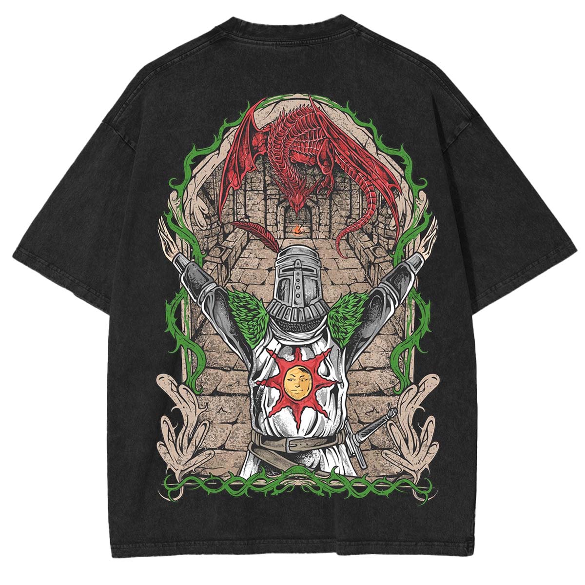 Drippy Souls Solaire of Astora Vintage Unisex Anime T-shirt