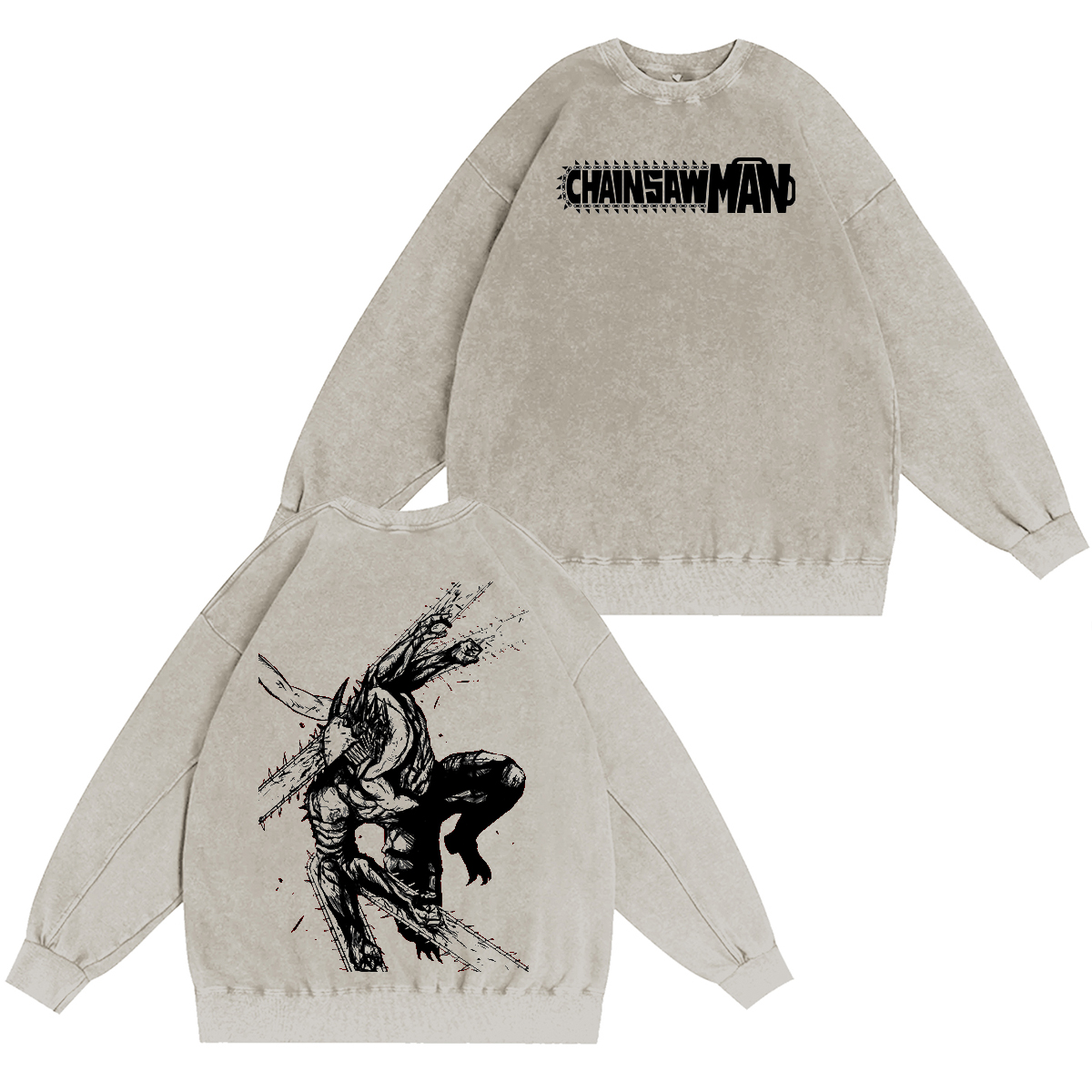Chainsaw Man Vintage Washed T-shirt/Crewneck/Hoodie