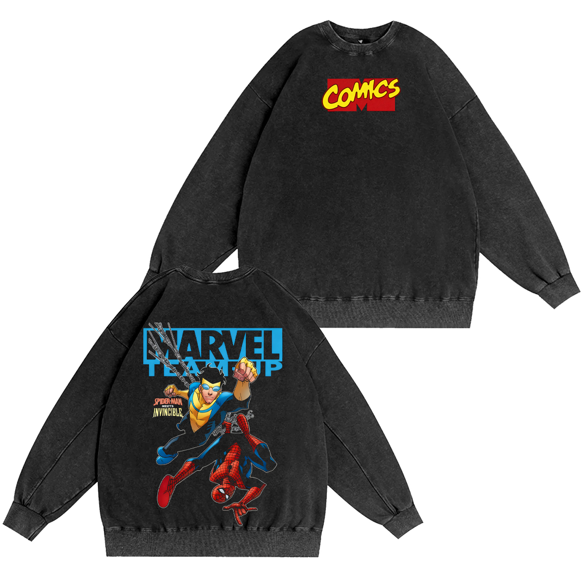 MARVEL TEAM UP Washed T-shirt/Crewneck/Hoodie