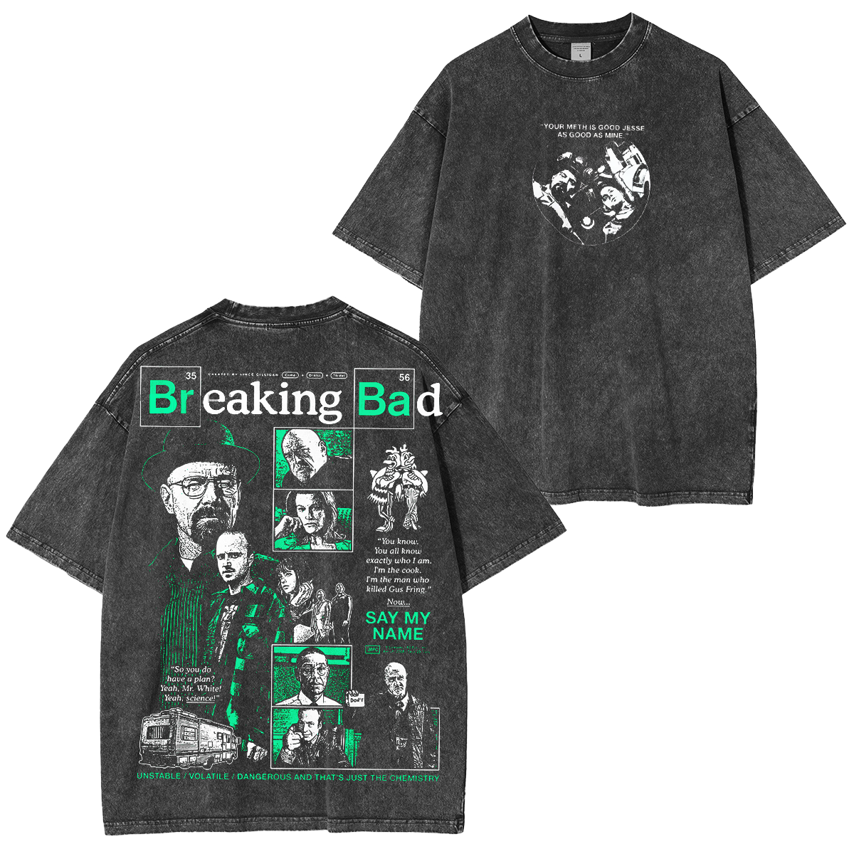 Heisenberg Breaking Bad Vintages Washed T-shirt/Crewneck/Hoodie