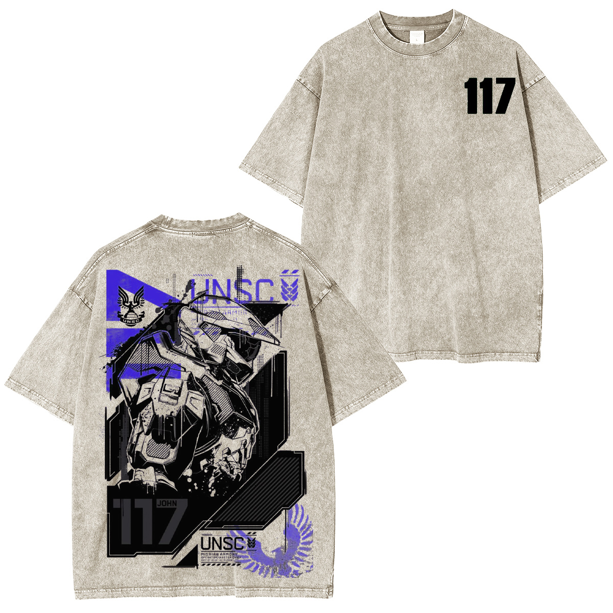 Master Chief Halo Vintage Washed T-shirt/Crewneck/Hoodie