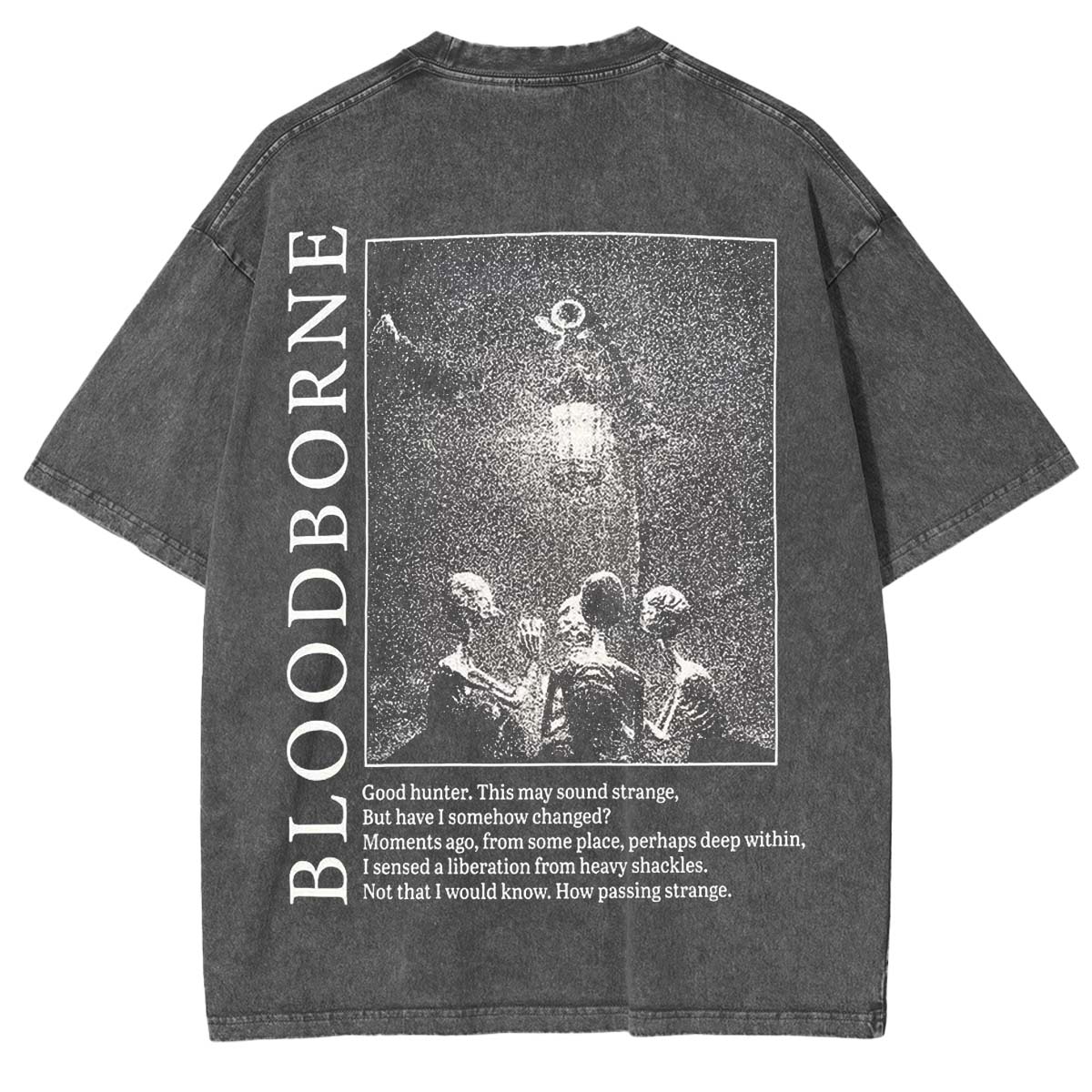 Bloodborne Hunter and Lamp Messengers Vintage Washed Unisex T-Shirt