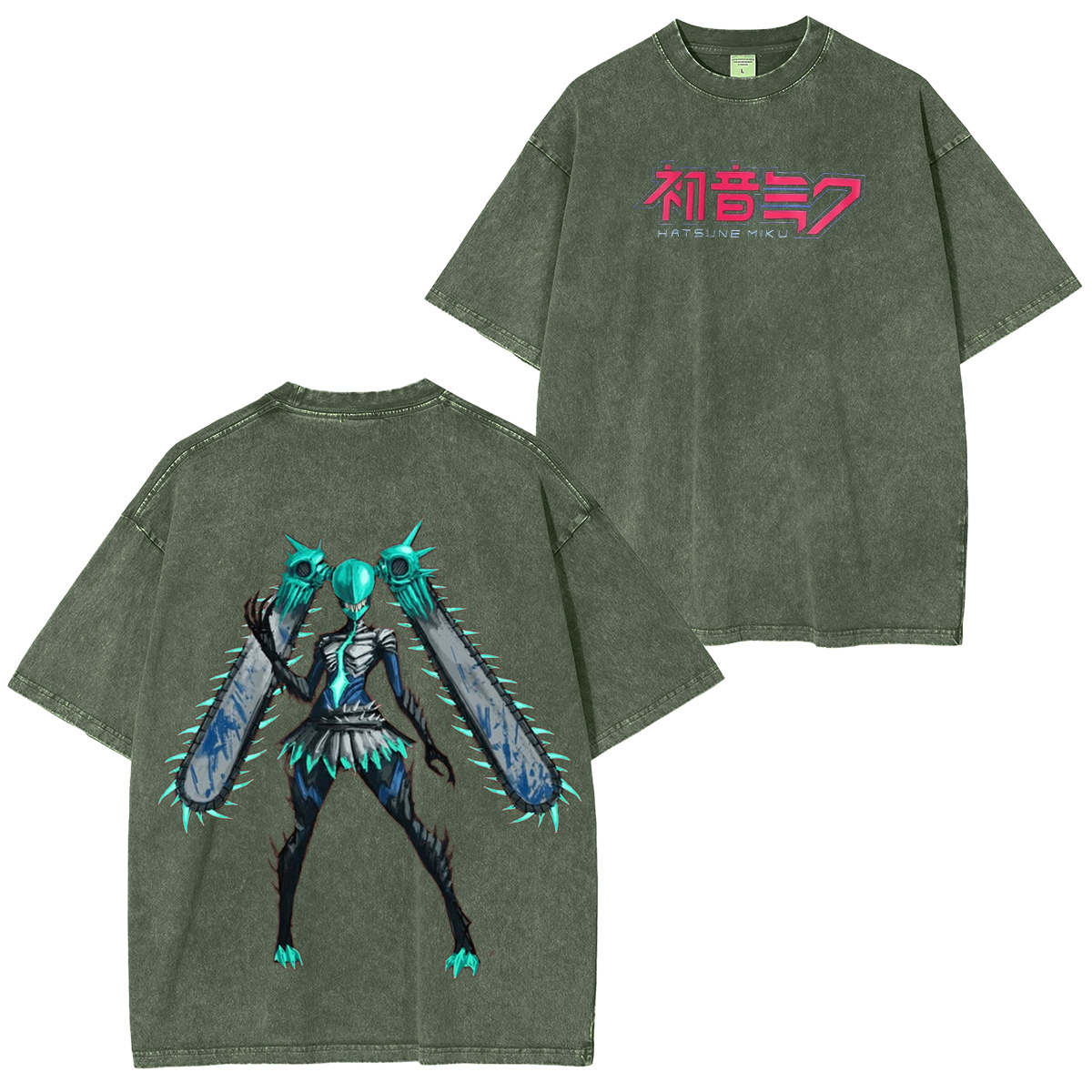 Chainsaw Miku Unisex Washed T-shirt/Crewneck/Hoodie