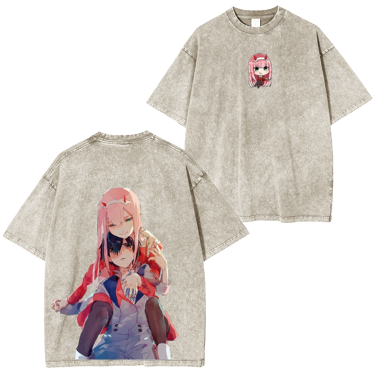 DARLING in the FRANXX Anime Vintage Washed T-shirt/Crewneck/Hoodie