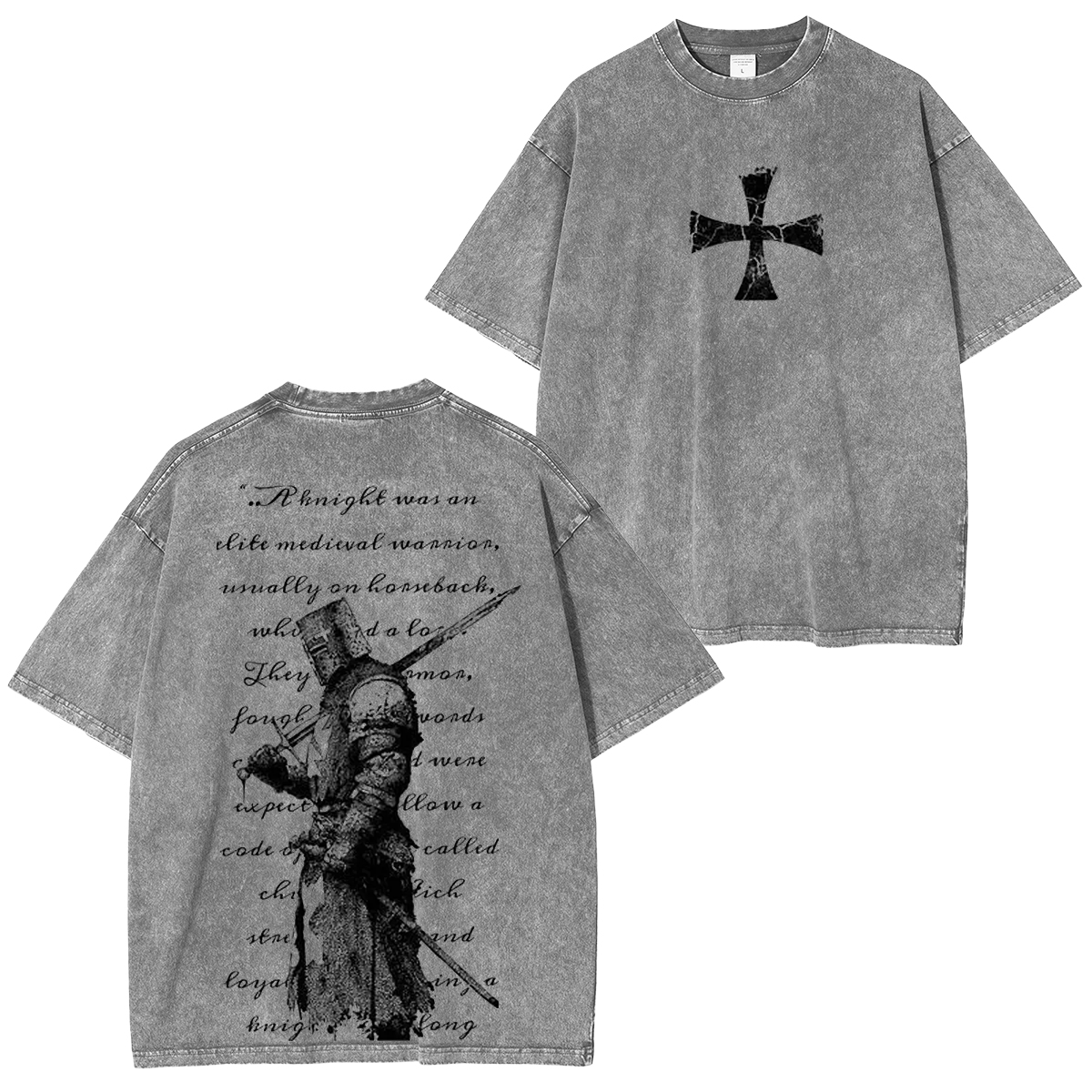 Crusader Knight Vintage Washed T-shirt/Crewneck/Hoodie
