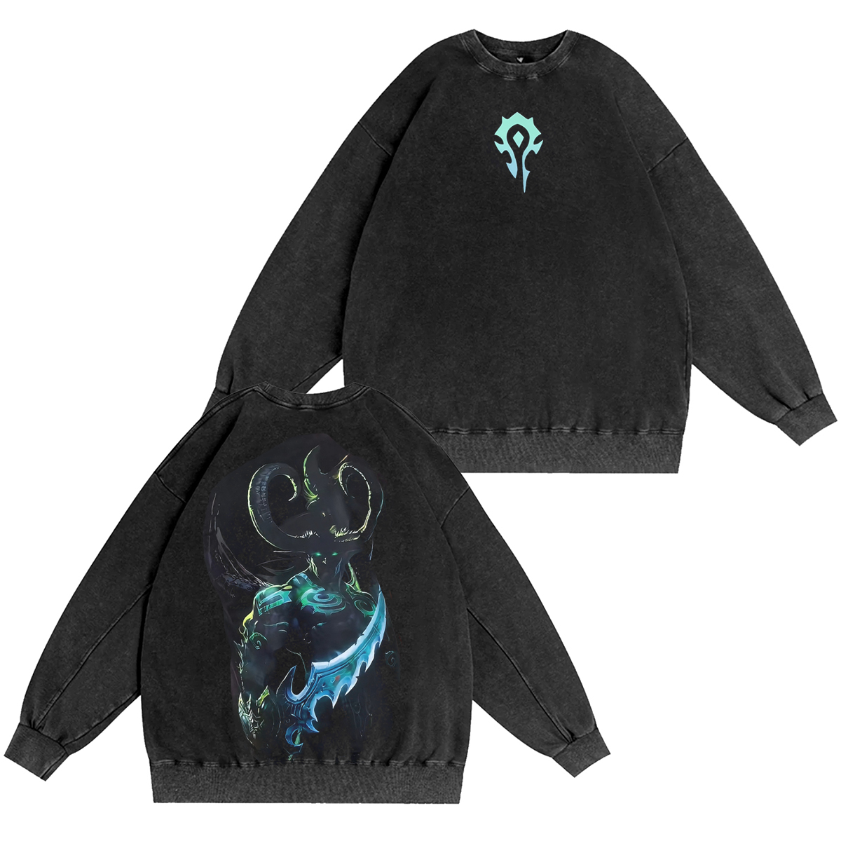 World Of Warcraft Illidan Washed T-shirt/Crewneck/Hoodie