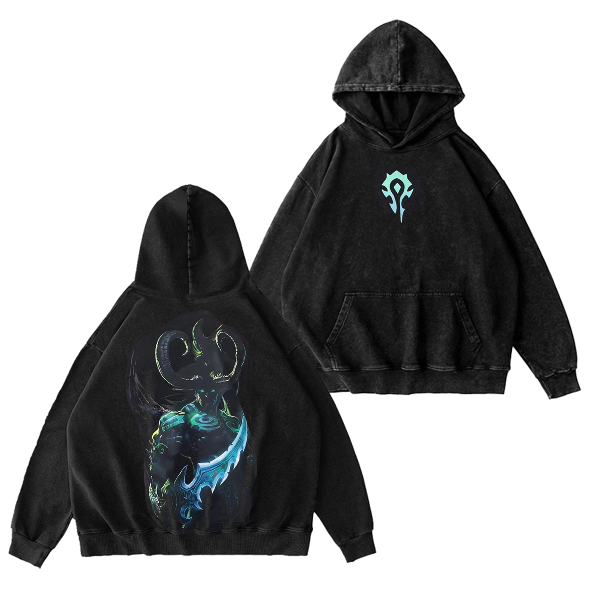 World Of Warcraft Illidan Washed T-shirt/Crewneck/Hoodie