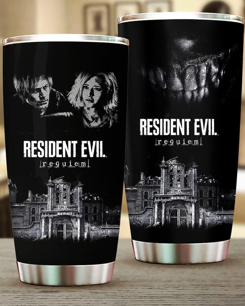 Horror Resident Evil Requiem Tumbler