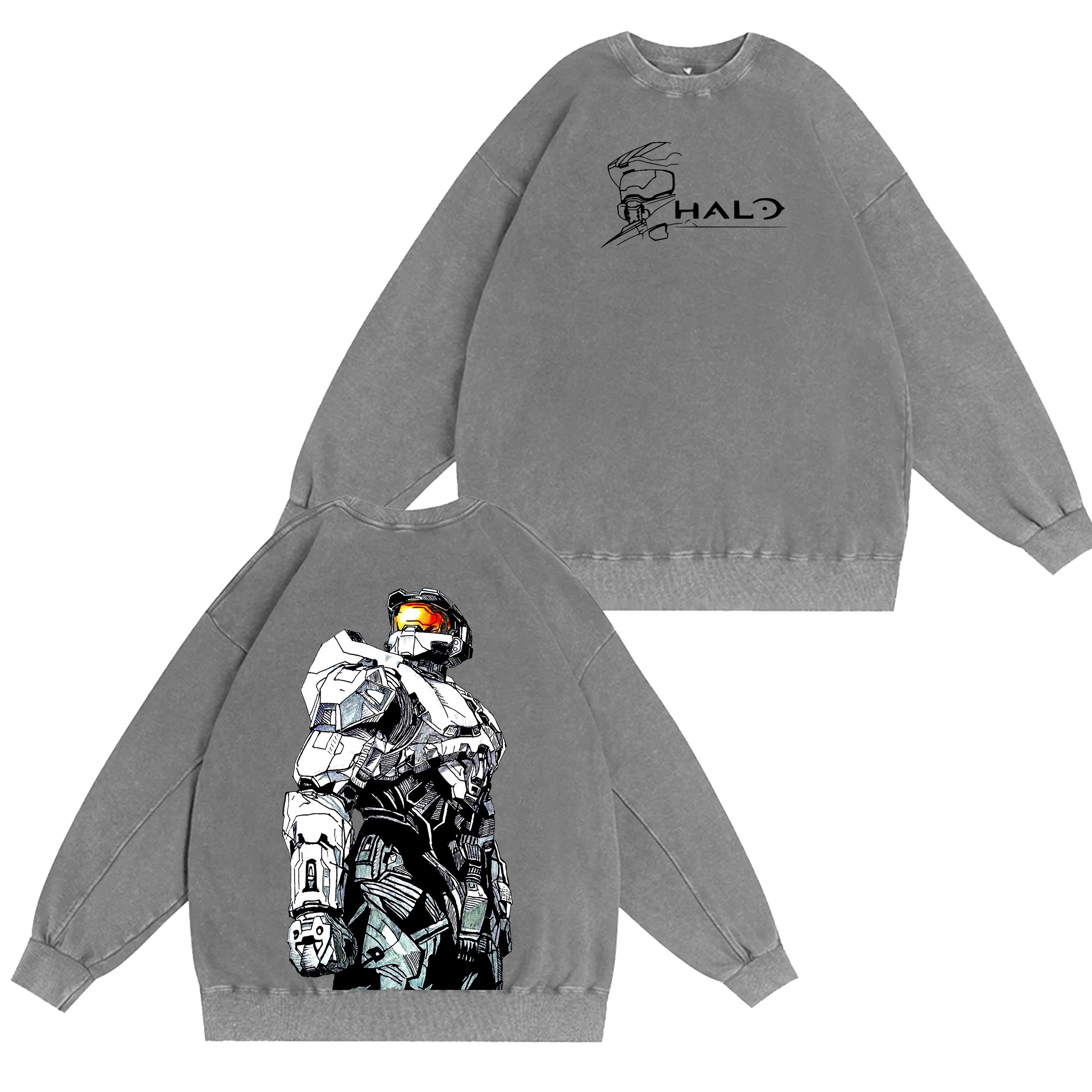 Halo,Master Chief Washed T-shirt/Crewneck/Hoodie