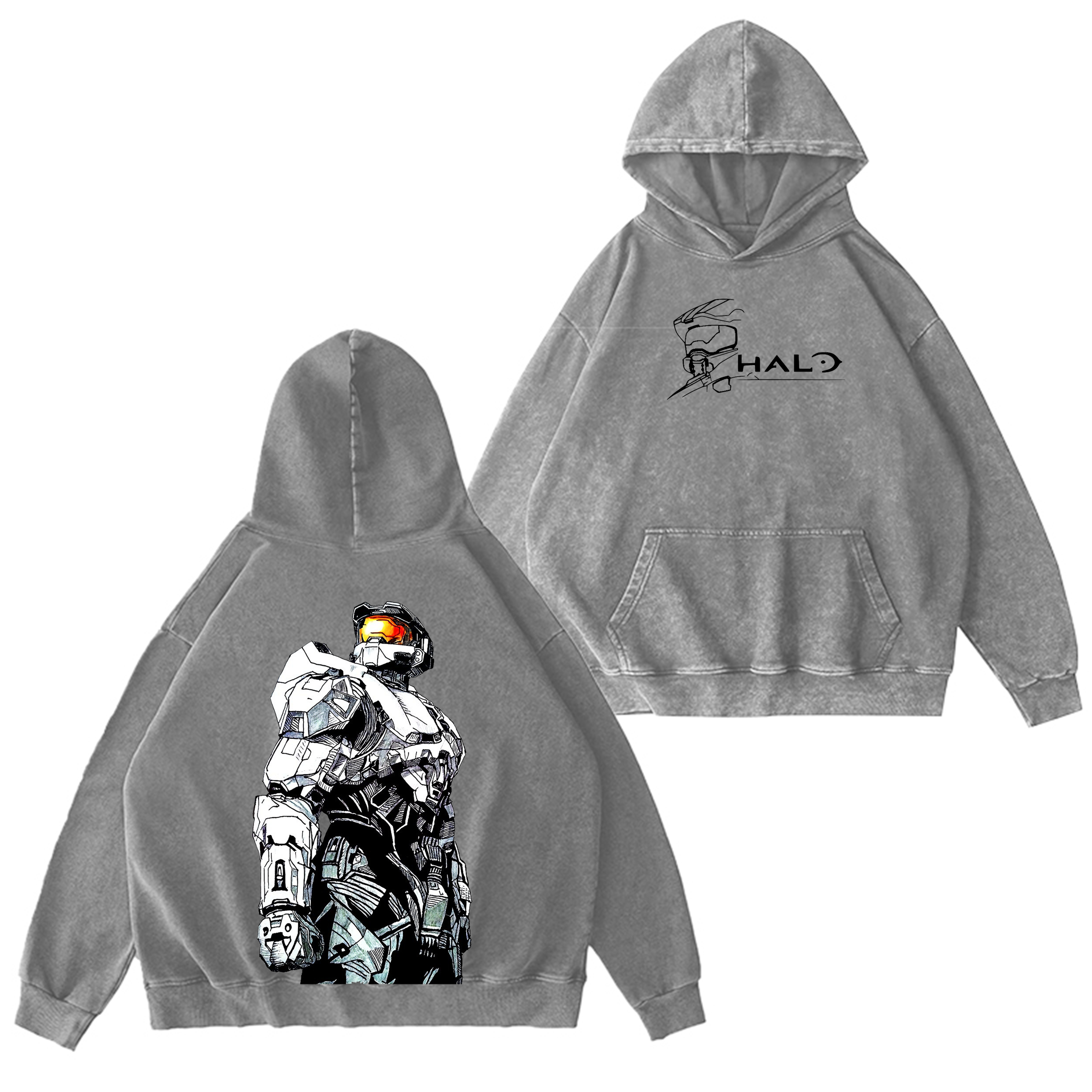 Halo,Master Chief Washed T-shirt/Crewneck/Hoodie