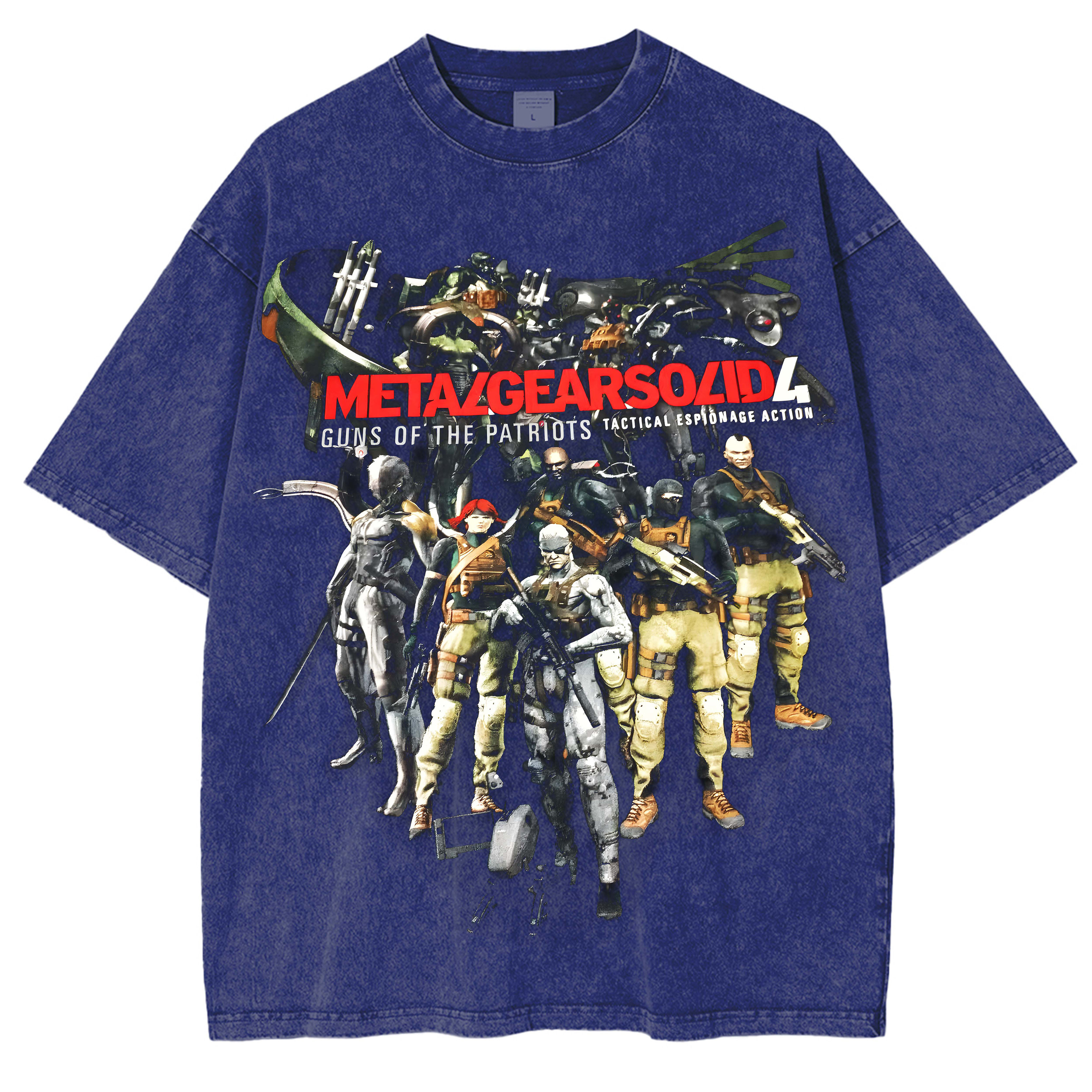 Vintage Metal Gear Solid 4 Video Game Unisex Washed T-Shirt