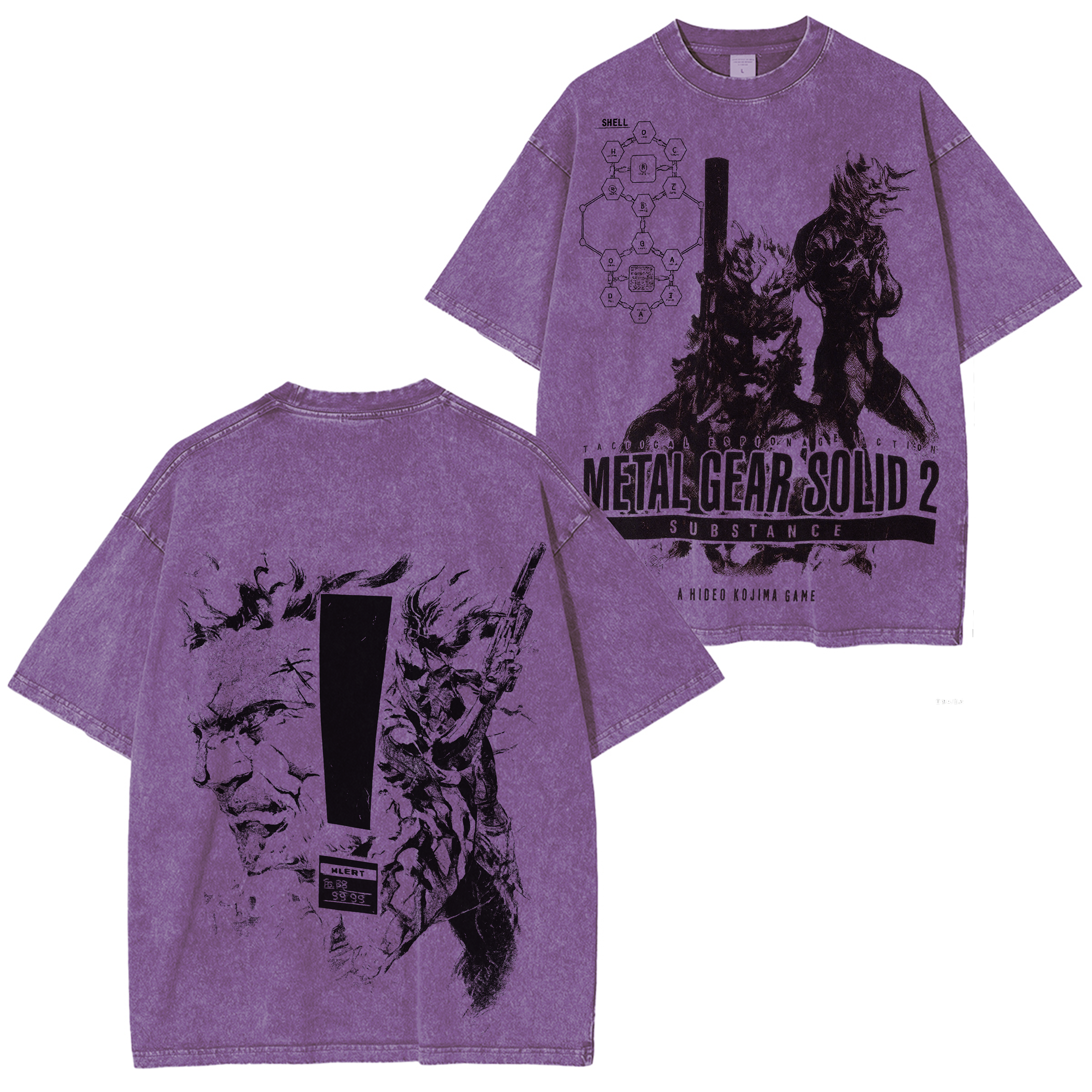 Metal Gear Solid 2 Vintage Unisex Washed T-Shirt