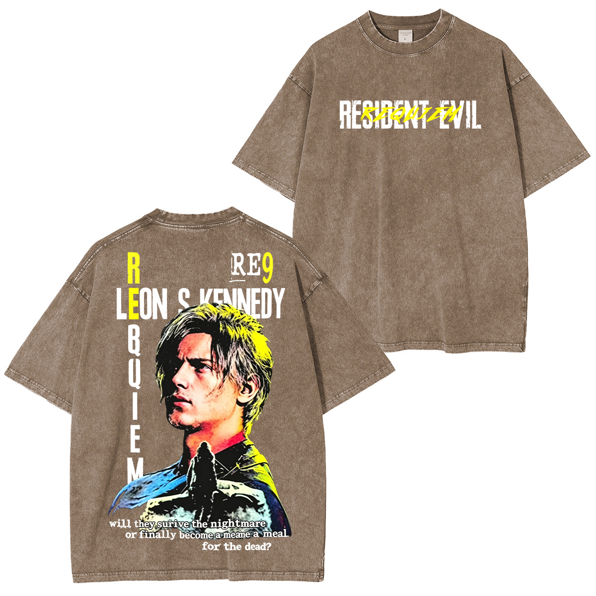 Resident Evil Requiem Game Washed T-shirt/Crewneck/Hoodie