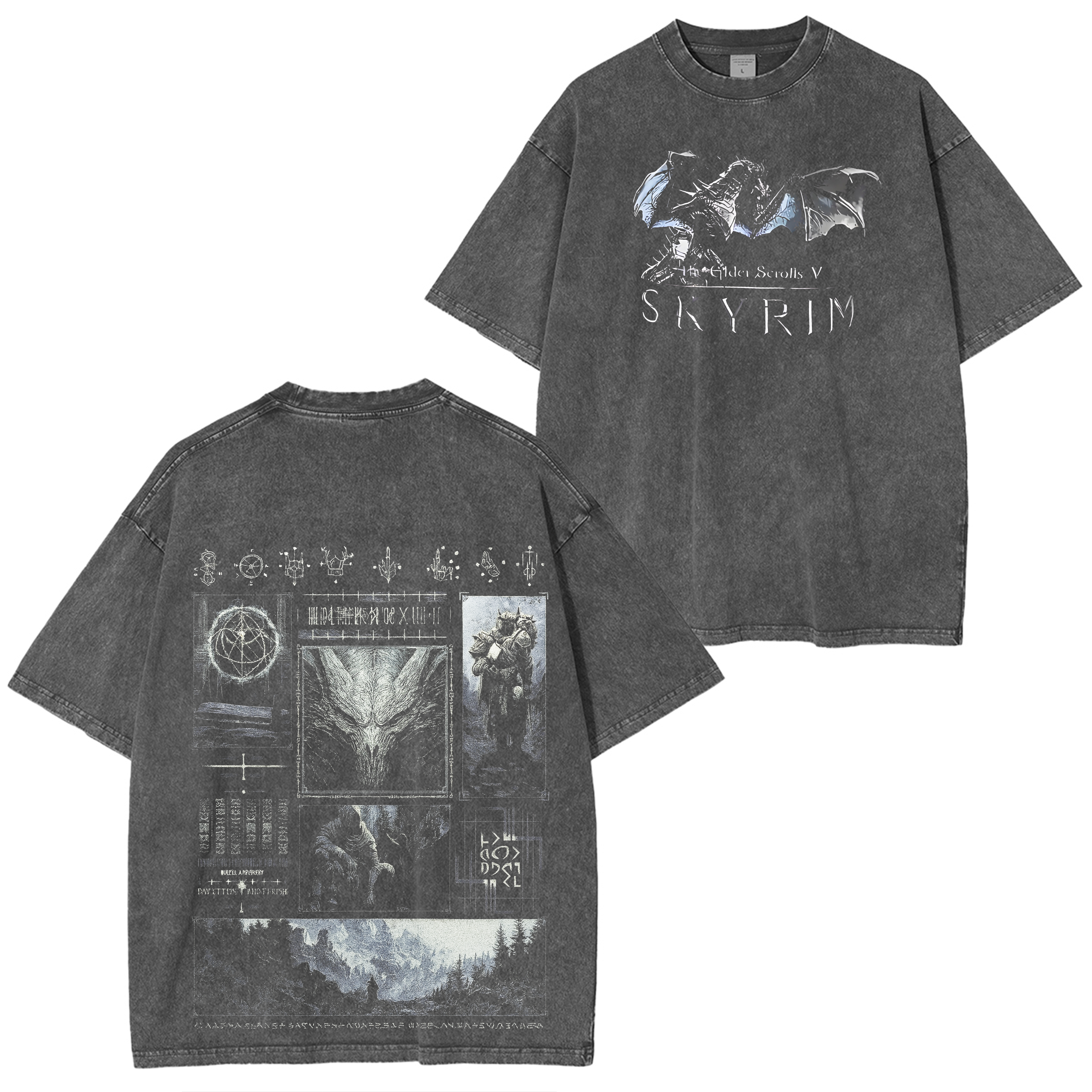 The Elder Scrolls V: Skyrim Vintage Unisex Washed T-Shirt